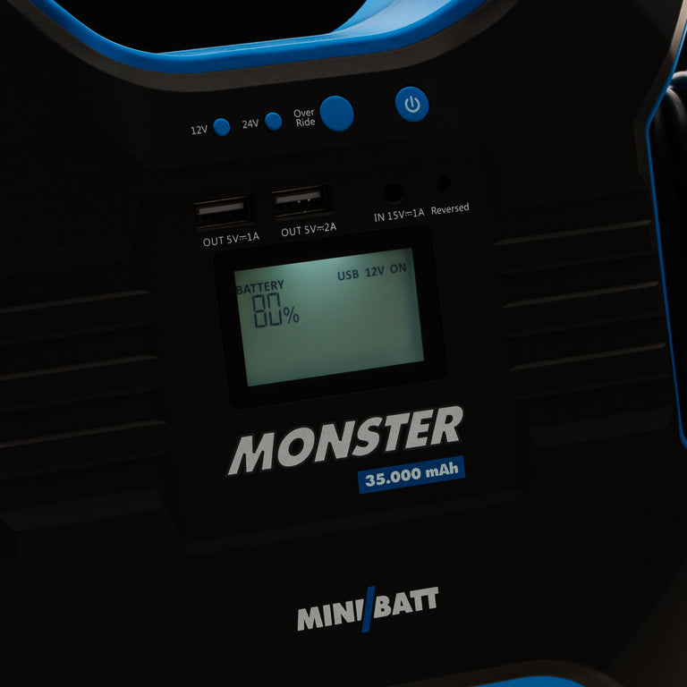 TT150 MONSTER · Arrancador de batería 35.000 mAh